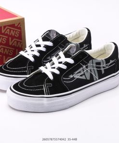 VANS SK8-Low ProBlackWhiteRed LOGO